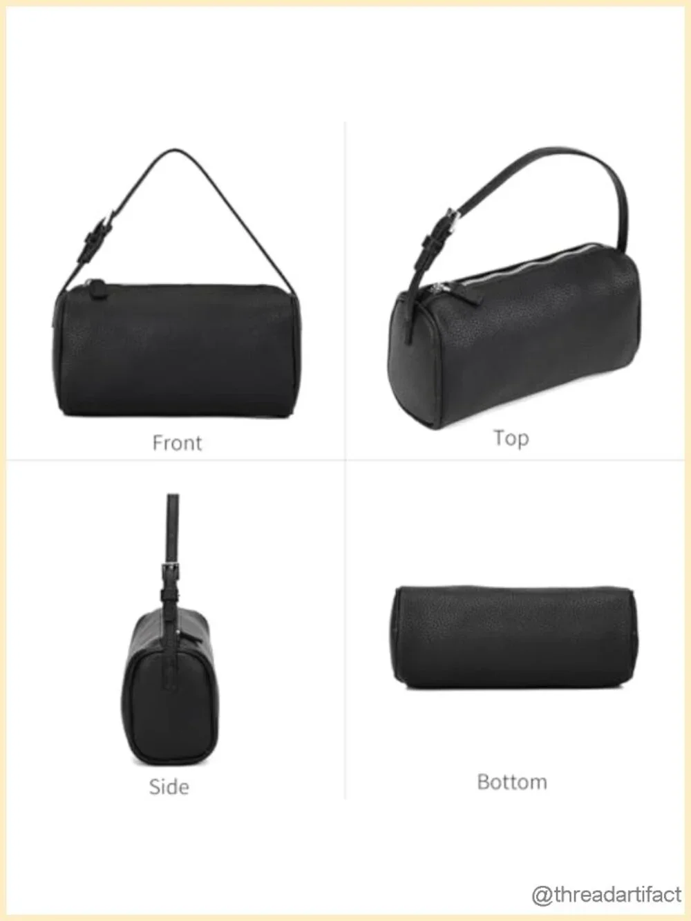 Barrel Crossbody Bag Pu Leather Lightweight Shoulder Purse Daily Work